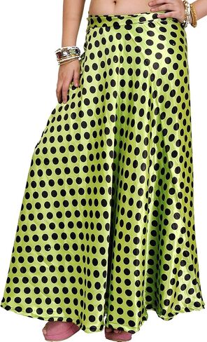 Exotic India Wrap-Around Skirt with All-Over Polka Printed Dots in Kuwait