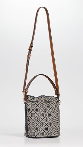 Tory Burch Women's T Monogram Bucket Bag, Tory Navy, One Size in Kuwait
