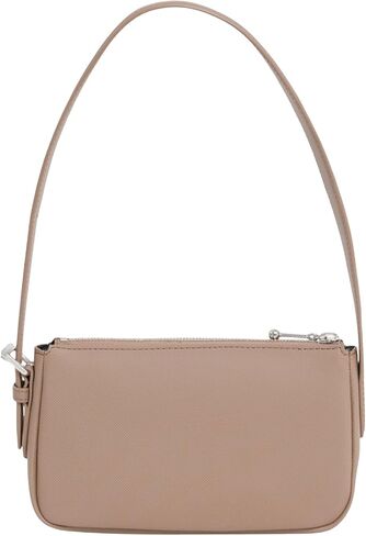Lacoste Women's Daily City Shoulder Bag, Taupe, One Size in Kuwait