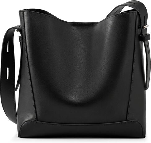 Genuine Leather Bucket Tote Bag for Women, Crossbody Purse with Adjustable Strap, Shoulder Bag for Work and Travel in Saudi Arabia