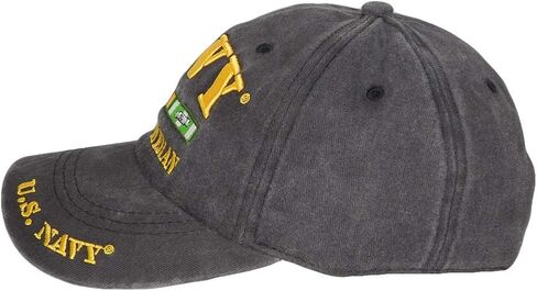 Trade Winds US Navy Vietnam Veteran Ribbon Grey Gray Cotton Embroidered Cap Hat - Officially Licensed in Kuwait