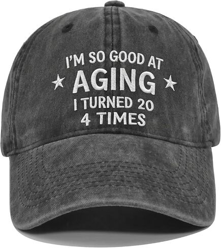 80th Birthday Gifts for Men Women, Adjustable Vintage Hat, 80th Birthday Decorations for Husband Wife Dad Mom in Saudi Arabia