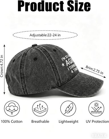 80th Birthday Gifts for Men Women, Adjustable Vintage Hat, 80th Birthday Decorations for Husband Wife Dad Mom in Saudi Arabia