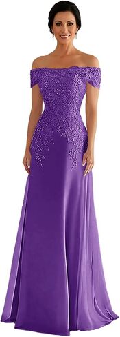 Off Shoulder Mother of the Bride Dress Long Wedding Guest Dresses Mermaid Formal in Kuwait