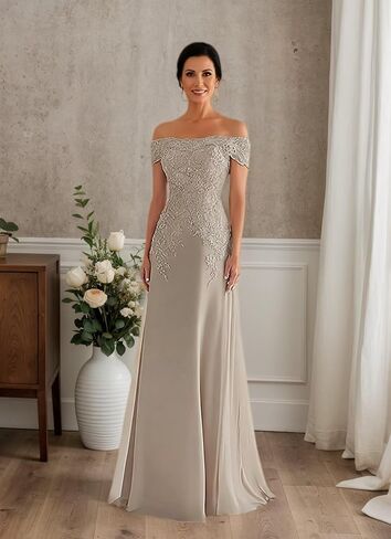Off Shoulder Mother of the Bride Dress Long Wedding Guest Dresses Mermaid Formal in Kuwait