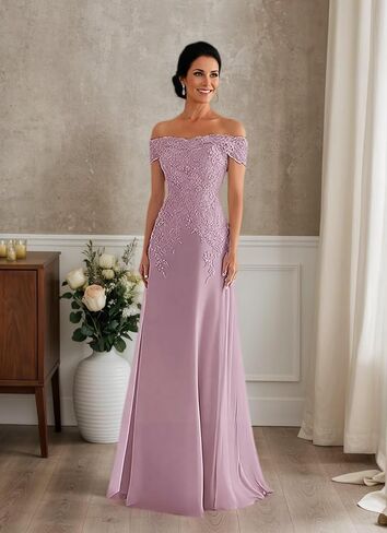 Off Shoulder Mother of the Bride Dress Long Wedding Guest Dresses Mermaid Formal in Kuwait