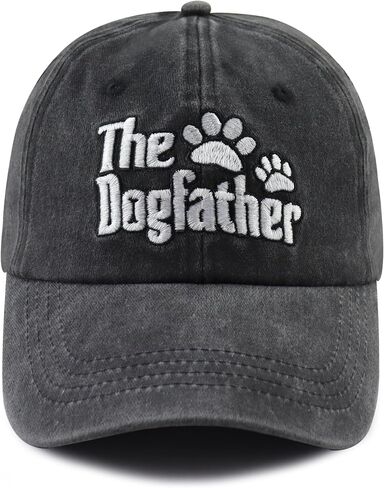 The Dog Father Paw Hat for Men, Classic Cotton Dog Dad Embroidered Baseball Cap in Saudi Arabia