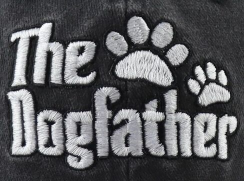 The Dog Father Paw Hat for Men, Classic Cotton Dog Dad Embroidered Baseball Cap in Saudi Arabia
