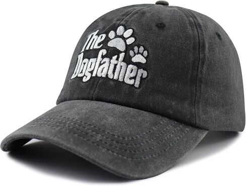 The Dog Father Paw Hat for Men, Classic Cotton Dog Dad Embroidered Baseball Cap in Saudi Arabia