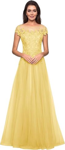 Lace Applique Mother of The Bride Dresses Cap Sleeve Tulle A Line Scoop Neck Mother of The Groom Dresses for Women in Saudi Arabia