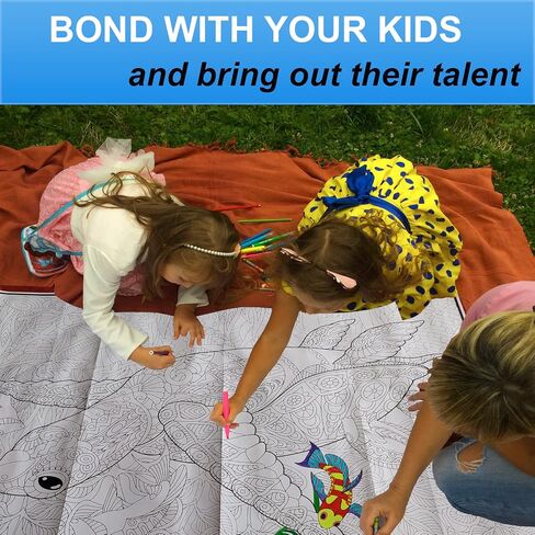 Set of 2 Giant Coloring Posters - Turtle and Dolphin Wall Coloring Poster for Kids & Adults - Large Coloring Sheets for Group Activity - Huge Big Coloring Page - Jumbo Coloring for Table Floor in Saudi Arabia