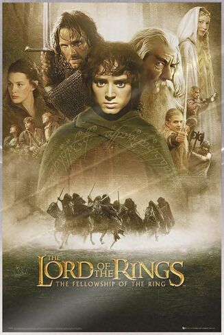 The Lord Of The Rings - The Fellowship Of The Ring - Movie Poster (Regular Style) (Size: 24" x 36") (Unframed) in Kuwait