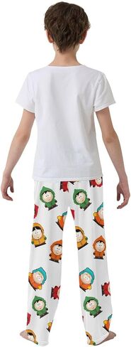 Cute Pixel Character Pajama Pants Soft PJ Bottoms Lounge Pants Long Sleepwear Elastic Waist with Pockets in Saudi Arabia