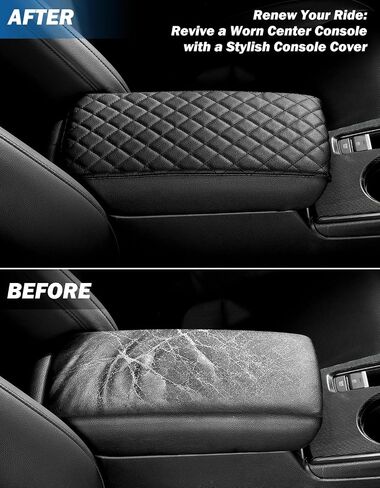 JOYTUTUS Center Console Cover Compatible with 2012-2015 Civic Armrest, PU Leather 9th Gen Civic Arm Rest, Middle Console Cover Protector in Saudi Arabia