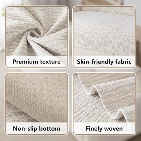 Waterproof Couch Cover for Dogs,Nonslip Sofa Cover for L Shaped Sofa,Washable Furniture Protector Pet Friendly(White,36"x94") in Saudi Arabia