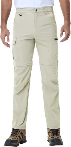 Men’s Hiking Pants Convertible Cargo Lightweight Quick Dry Waterproof Zip-Off Tactical Pants for Fishing Travel Climbing Work in Saudi Arabia