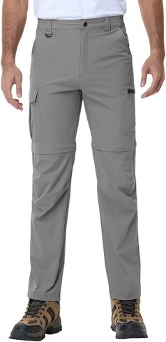 Men’s Hiking Pants Convertible Cargo Lightweight Quick Dry Waterproof Zip-Off Tactical Pants for Fishing Travel Climbing Work in Kuwait