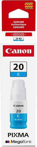 Canon GI-20 Cyan Ink Bottle, Compatible to PIXMA G6020 and G5020 MegaTank Printers in Saudi Arabia