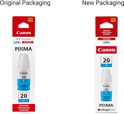Canon GI-20 Cyan Ink Bottle, Compatible to PIXMA G6020 and G5020 MegaTank Printers in Saudi Arabia
