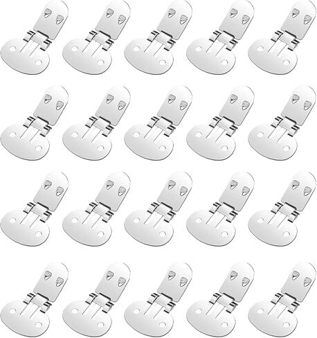 20 PCS Stainless Steel Flat Shoe Clips for DIY Crafts Decoration in Saudi Arabia