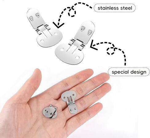 20 PCS Stainless Steel Flat Shoe Clips for DIY Crafts Decoration in Saudi Arabia