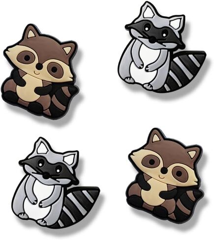 Raccoon Shoe Charms - Cute Raccoon Decoration Charms Gift for Boys Kids Teens and Adults - Set of 4 in Kuwait