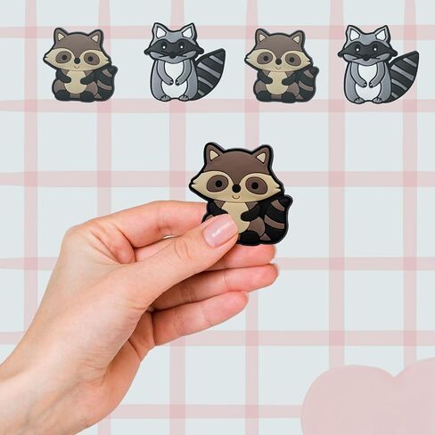 Raccoon Shoe Charms - Cute Raccoon Decoration Charms Gift for Boys Kids Teens and Adults - Set of 4 in Kuwait