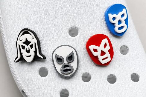 Lucha Libre Shoe Charms, 4 PCS Mexican Wrestling Mask Accessories for Clog Shoes, Kids Teens Adults in Kuwait