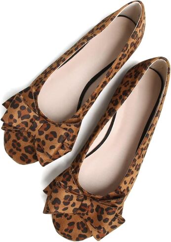 Stunner Women's Dress Flats Cute Round Toe Bowknot Flats Comfortable Ballet Flats Casual Slip On Flat Shoes2E in Saudi Arabia