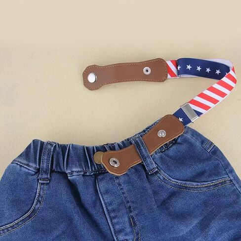 4Pcs Kids Boys Girls Adjustable Buckle Elastic Belt - Stretch Belts with Leather Loop Belt For School Sports in Saudi Arabia
