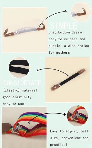 4Pcs Kids Boys Girls Adjustable Buckle Elastic Belt - Stretch Belts with Leather Loop Belt For School Sports in Kuwait