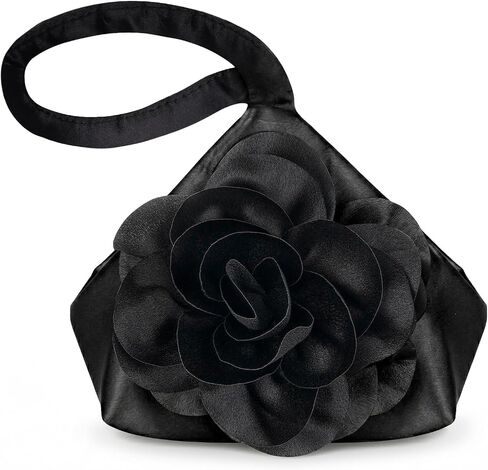 Clutch Purse for Women, Flower Satin Evening Handbag for Formal Prom Party Wedding Daily Roaring 20s Accessories in Saudi Arabia
