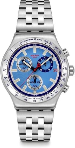 Swatch Skin Irony Unisex Casual Watch Stainless Steel Blue Quartz Water Resistant Midday in THE Mirror in Kuwait