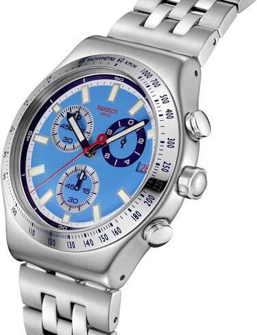 Swatch Skin Irony Unisex Casual Watch Stainless Steel Blue Quartz Water Resistant Midday in THE Mirror in Kuwait