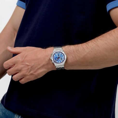 Swatch Skin Irony Unisex Casual Watch Stainless Steel Blue Quartz Water Resistant Midday in THE Mirror in Kuwait