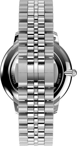 Timex Men's Waterbury Metropolitan 39mm Watch - Stainless Steel Bracelet Black Dial Stainless Steel Case in Kuwait