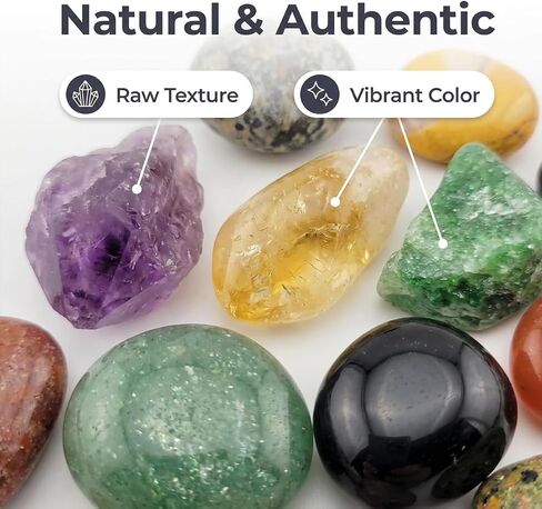 2lb 300+ Pcs 50Kinds Rocks and Minerals Set,Crystals and Gemstones Including Raw Crystals Tumbled Stones,Crystal Crushed Stones for Energy Chakra,Rocks Collections in Kuwait