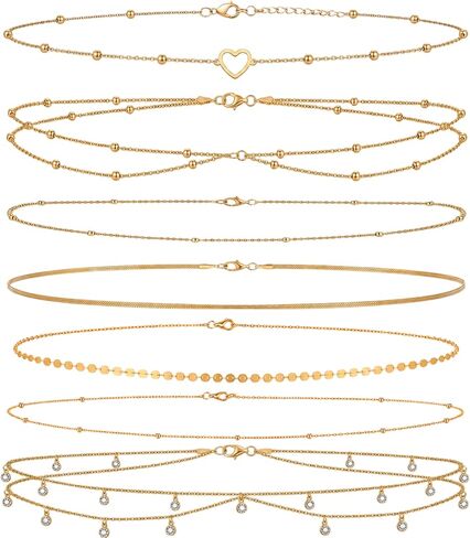 Gold Waist Chain for Women, Bikini Waist Beads Belly Chain for Summer, AdjustableCute Body Chains for Beach Party in Saudi Arabia
