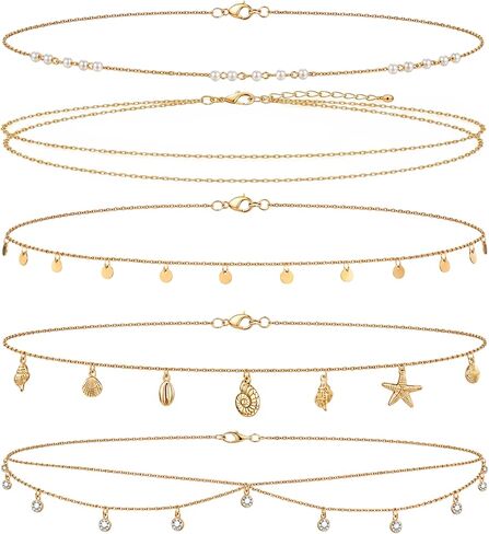 Gold Waist Chain for Women, Bikini Waist Beads Belly Chain for Summer, AdjustableCute Body Chains for Beach Party in Saudi Arabia