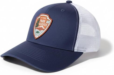National Park Service Mesh Trucker Hat, Brown, Embroidered Shield Patch, 1916 Logo in Saudi Arabia