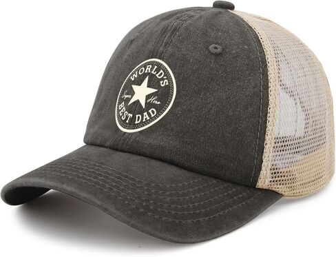 Hats for Men Mens Birthday Gift Ideas for Men Best Dad Adjustable Baseball Cap Black in Saudi Arabia