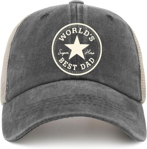 Hats for Men Mens Birthday Gift Ideas for Men Best Dad Adjustable Baseball Cap Black in Saudi Arabia