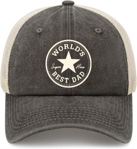 Hats for Men Mens Birthday Gift Ideas for Men Best Dad Adjustable Baseball Cap Black in Saudi Arabia