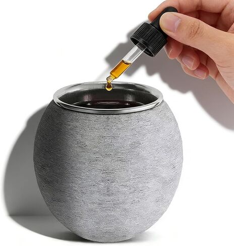 كوب حجري للعلاج العطري للساونا، موزع زيوت أساسية للساونا مقاوم للحرارة، وعاء صغير للعلاج العطري مع موزع من الفولاذ المقاوم للصدأ لليوجا في السبا in Kuwait