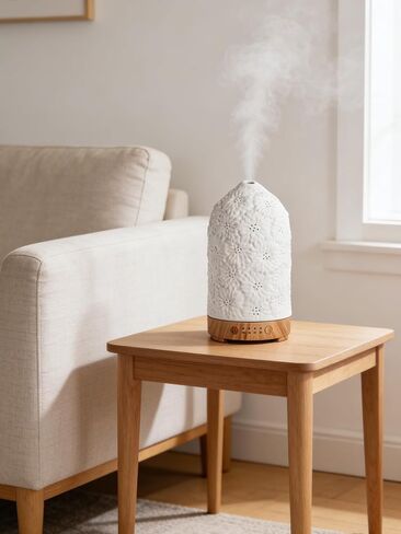 Ceramic Essential Oil Diffusers,Small Cute for Office, Home for Aromatherapy,Bedroom Humidifier Air Fragrance,Room Scent, Smell,Light Decor para Casa De Essentials Aesthetic Aroma (A) in Saudi Arabia