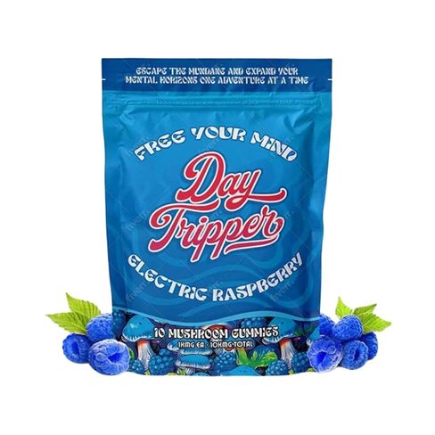 Day Tripper Electric Raspberry Mushroom Gummies, Blue Pack, 10 Count in Kuwait