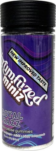 Shrumfuzed Miniz - Proprietary Nootropic Gummy - Now with New Improved Taste - Lion's Mane, Reishi, Chaga, Cordycep, and Proprietary Nootropic Mushroom Blend (100pk, Royal Razz) in Saudi Arabia