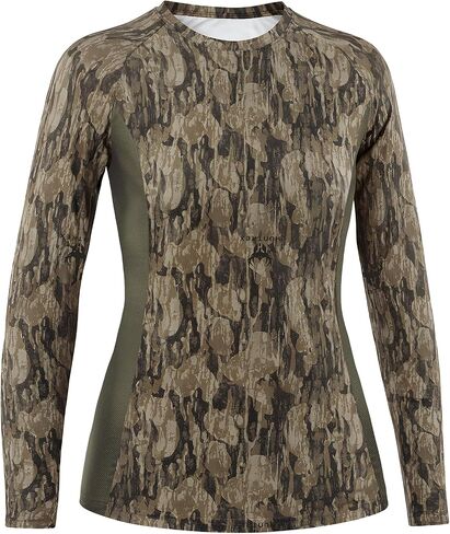 Women’s Camo Hunting Shirt, Long Sleeve UPF 50+ Quick Dry Breathable Tee for Deer Turkey Hunting in Saudi Arabia