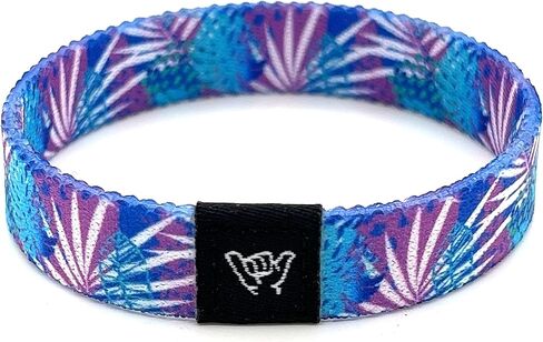 Hang Loose Bands - Coastal Surfer Beach Bracelet for Men, Women & Teens - Comfy Summer - Boho Reversible Wristband - Island Palms | Small: 6.5" (most common fitting size) in Saudi Arabia