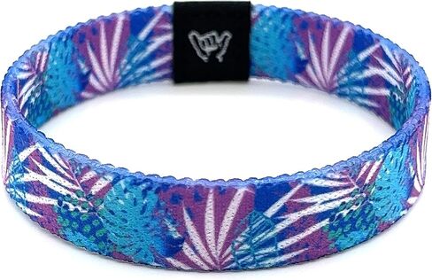Hang Loose Bands - Coastal Surfer Beach Bracelet for Men, Women & Teens - Comfy Summer - Boho Reversible Wristband - Island Palms | Small: 6.5" (most common fitting size) in Saudi Arabia